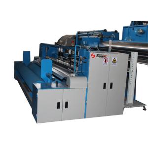Blue Nonwoven Winding Cutting Machine Encoder Controlled