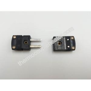 Black Type J Mini Thermoplastic Thermocouple Connectors Male And Female
