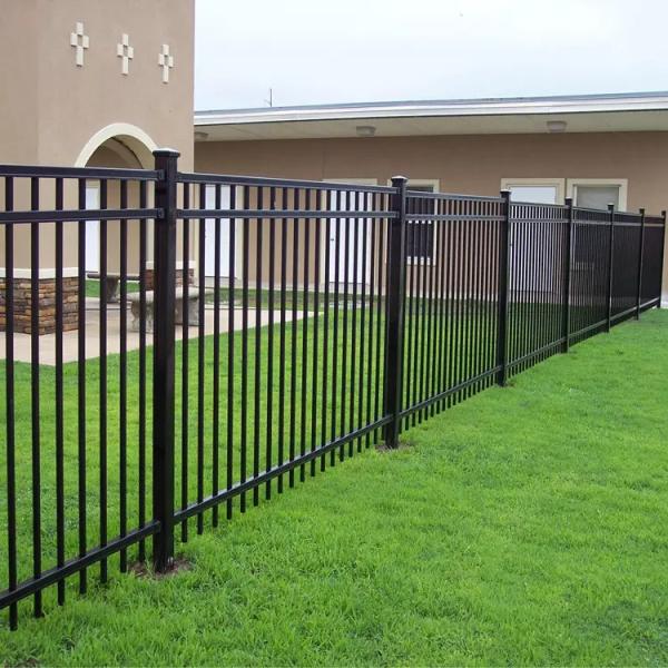 Buy Metal Steel Galvanized Picket Wrought Iron Fencing Tubular at wholesale prices