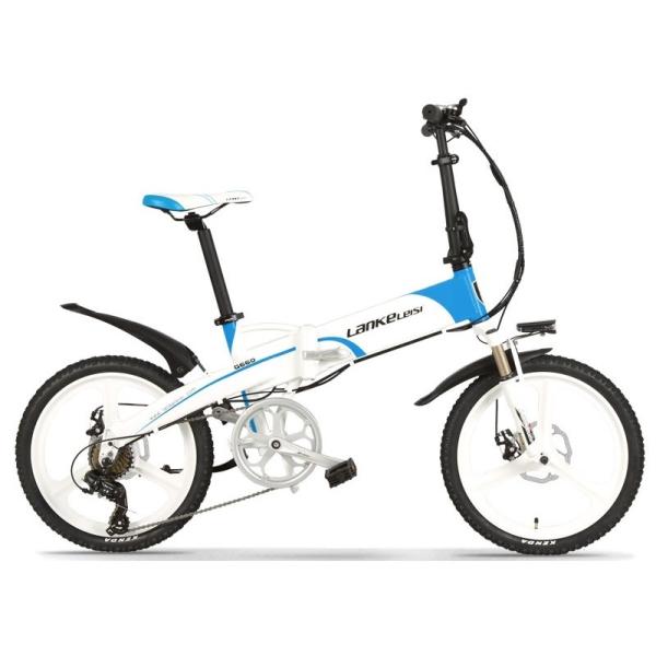 13AH L G Battery Powered Bike , LANKELEISI 20 Inch Folding Electric Bike