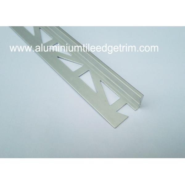 Satin L Shaped Floor Trim Aluminium Edging Strip Matt Silver 12mm Anodized Finish