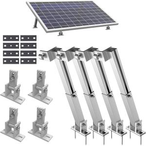 Ground Solar Panel Mounting Bracket Anodized Adjustable Support for 25 Years