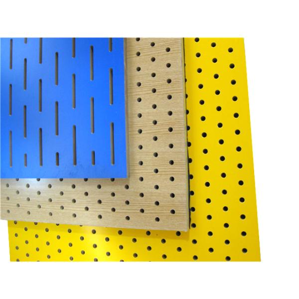 Interior Perforated Wood Panels Grooved Decorative Acoustic Diffuser Panels