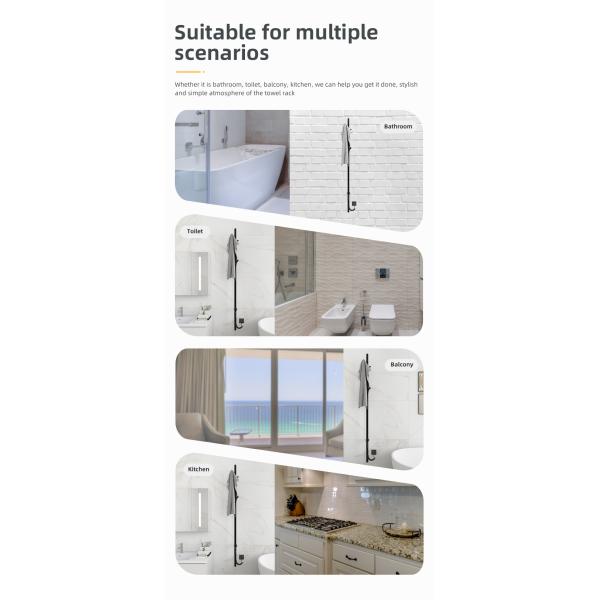 Electric Bathroom Towel Warmer Rack Fashionable Style for Wall Mounting