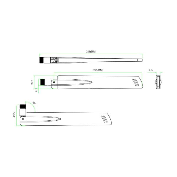 Rubber Omni Directional 4G Antenna VHF 3dBi LTE SMA Indoor For Home