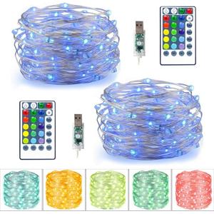 Multi Color Changing Fairy Lights USB Plug In Fairy String Lights Remote Timer