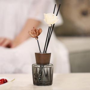Wood Cap Reed Diffuser Sticks Glass Bottle Custom Fragrant Packaging Box