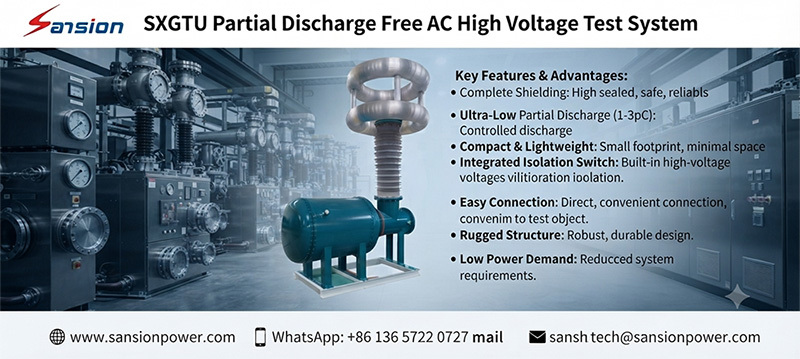 GIS AC Resonant Test System for Partial Discharge and Withstand Voltage Testing, Variable Frequency High Voltage Test Equipment for GIS GIL and EHV
