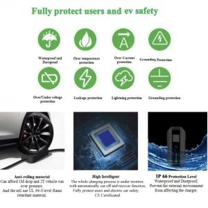 EU Plug French / UK / US Connectors 16A Portable Electric Vehicle Charger AC /