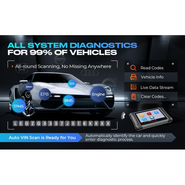 Autel MaxiPRO MP808S Bidirectional Scan Tool With ECU Coding Active Test 30+ Service Functions Work With MV105/MV108 Upg