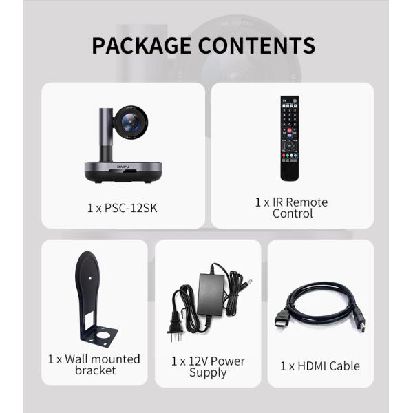 DAIPU PSC-12SK OEM ODM 4k Optic Optical Zoom 3G-SDI PTZ Camera for Conference Video