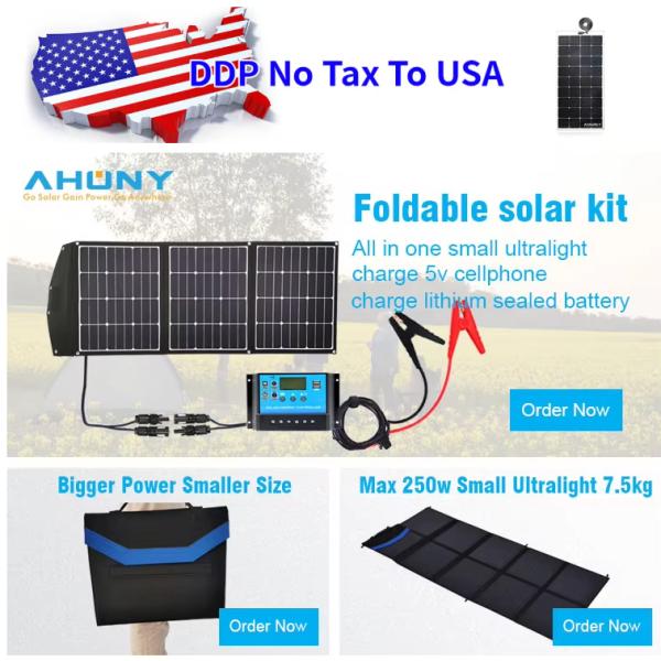 Sunpower Foldable Solar Panel 60W 100W Options Portable IBC Monocrystalline Cells Power Station Charger Kit