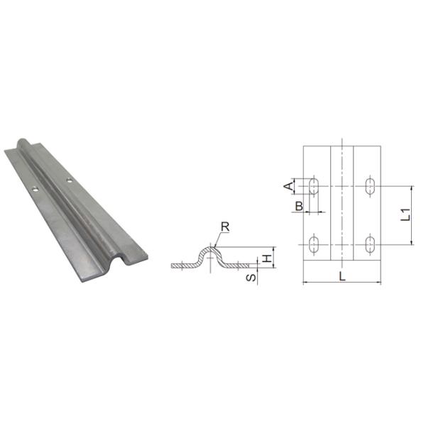 16MM 20mm Sliding Gate Track Hardware Ground Track Floor U Groove Gate Track 3m 6 Meters