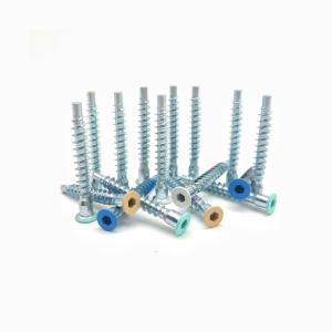 Galvanized Straight Repair Furniture Screws Countersunk Hexagonal Roller Thread