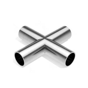 Sanitary SS Pipe Fittings Four Way Cross DN150 Mirror Polished