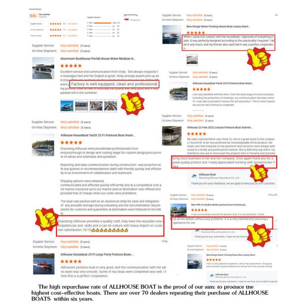 Aluminum Floating Boat Hotel Luxury And Comfort Water Double Deck Houseboat