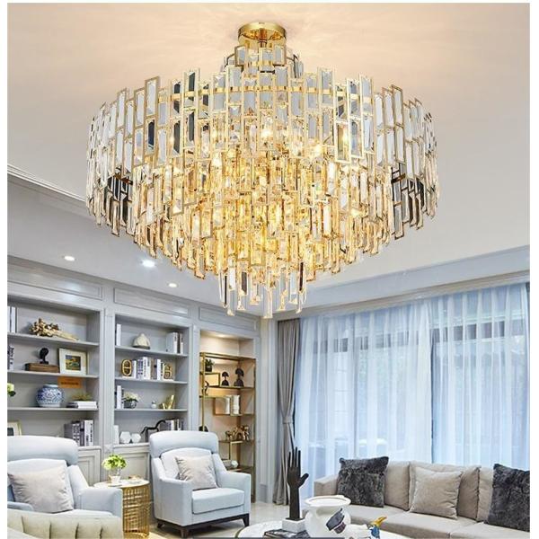 Buy Postmodern Italian Luxury Gold Modern Crystal Chandelier at wholesale prices