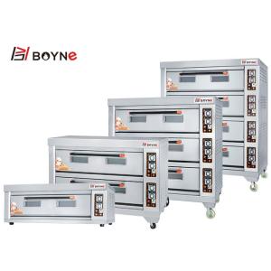China Stainless Steel Deck Oven Four Deck Twelve Tray Large Capacity on sale