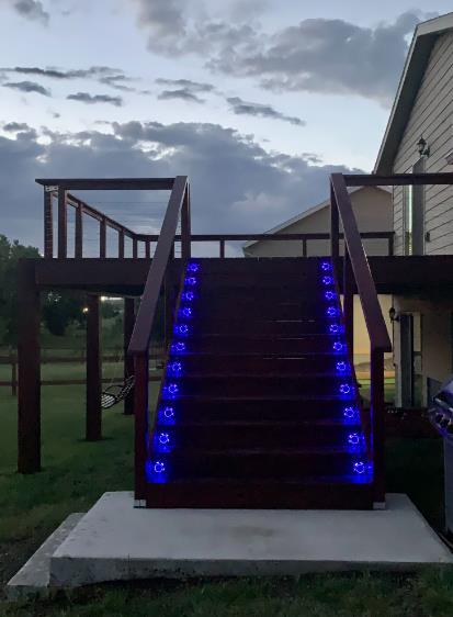 20 Lumens Solar Deck Light with IP67 Waterproof and 6000K Daylight Alert for Outdoor Use