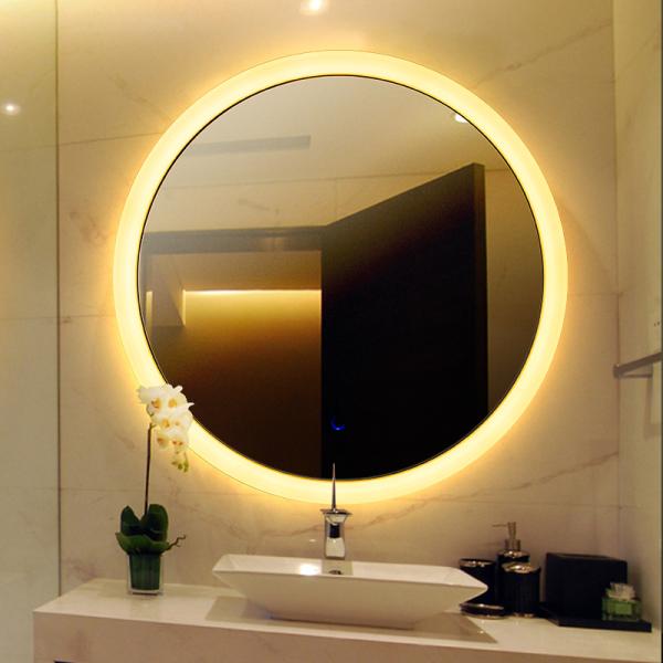 Frameless LED Backlit Mirror Wall Mounted Hotel Vanity Mirror
