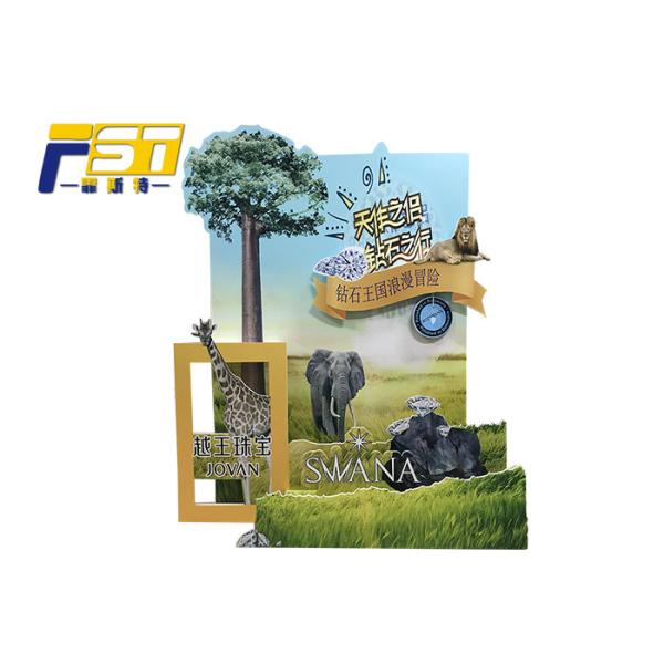 Buy Attractive Foldable Cardboard Advertising Standee Unique Design For Promotion at wholesale prices