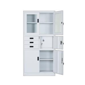 KD Office Three Drawer Metal File Cabinet With Safe Box