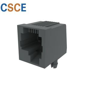 Left Position RJ11 Telephone Socket , Modular Plug RJ11 Contact Material