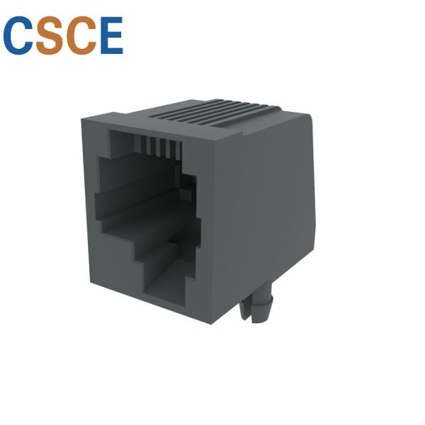 Left Position RJ11 Telephone Socket , Modular Plug RJ11 Contact Material