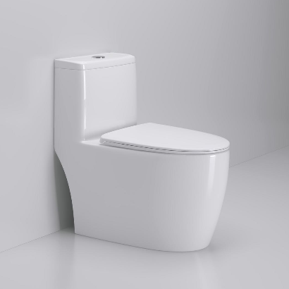 Buy Modern Design One-Piece Ceramic Toilet Bowl Bidet Dual-Flush Square Shape Wall-Hung White WC P-Trap for Bathroom Sanitary Ware at wholesale prices