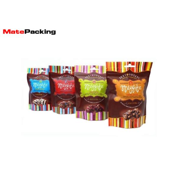 Food Grade Laminated Material Foil Stand Up Pouches Custom Logo Printing Doypack