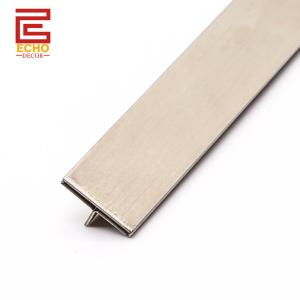 304 Stainless Steel Tile Trim T Shape For Cabinet Decoration