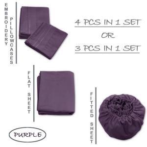 Polyester Filling Supple Bed Sheet Set for Twin Queen King Size Bedding