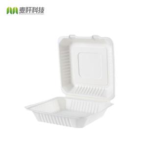 biodegradable catering sugarcane pulp molded paper food packaging