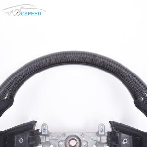 Round Hilux Toyota Custom Steering Wheel Carbon Fiber Black Leather