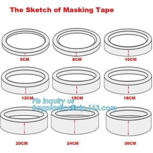 Car painting spray multi colored rice paper masking tape,Painters tape 2inch