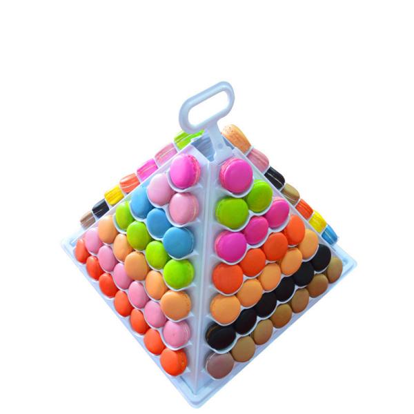 Buy 7 Layer Thin 1mm Plastic Macaron Packaging Pyramid Mini Macaron Stand at wholesale prices
