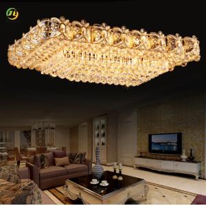 JYLIGHTLING High-End Elegant Rectangular Living Room Dining Room Crystal LED