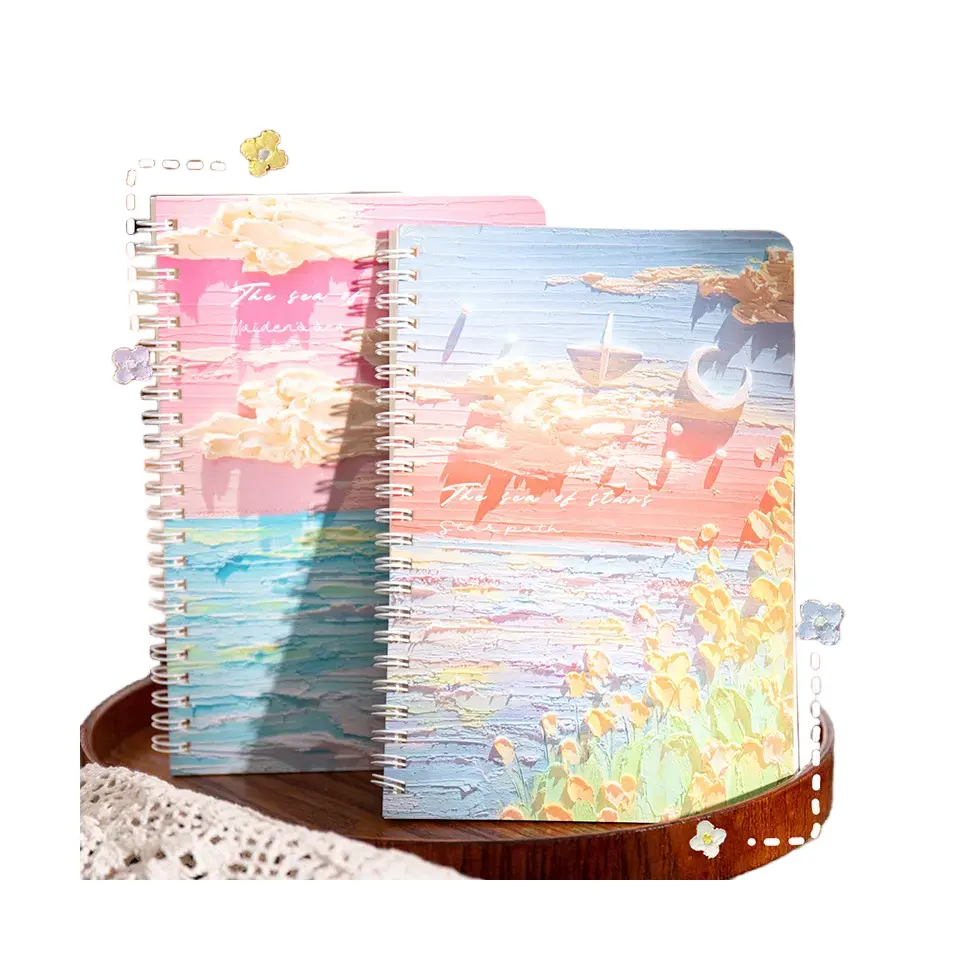 A5 Papeleria Spiral Notebook Thickened Horizontal Line Notepad Student