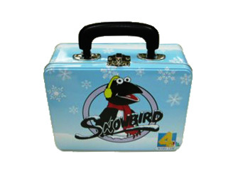 Buy Rectangular CMYK Offset Printing Stationery Tin Box With Handle at wholesale prices