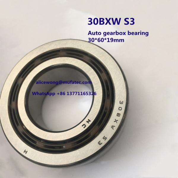 30BXW S3 automotive gearbox bearing open nylon cage ball bearing 30*60*19mm