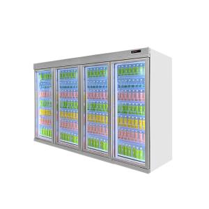 OEM Upright Beverage Chiller Supermarket Display Drink Showcase