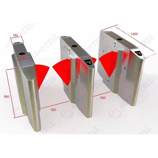 2 Lanes Optical Waist High Turnstile Face Recognition Temperature For Lobby