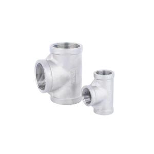 Male Connection Forged Stainless Steel Tee for Water Pipe and Connection
