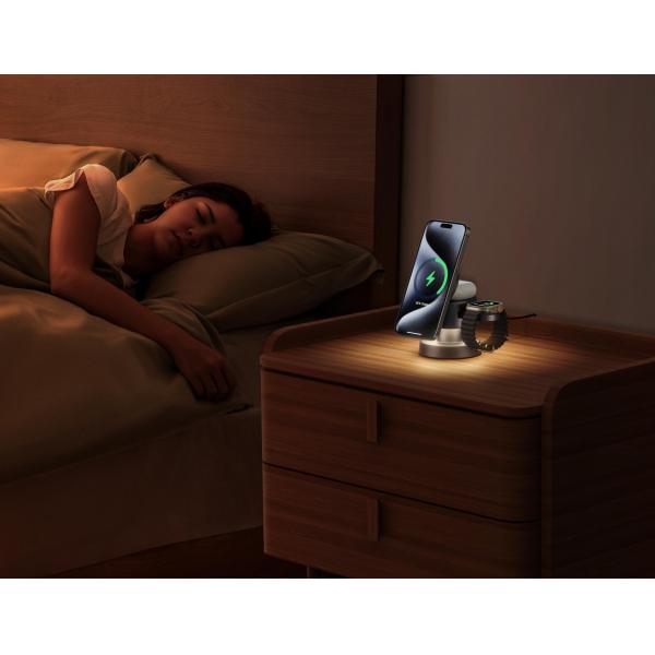 Foldable Variable Night Light Lamp With Fast Charging Wireless Charger And Magnetic Stand