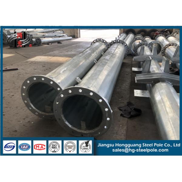 Buy Galvanized Structural Steel Tubing , Transmission Steel Tubular Pole at wholesale prices