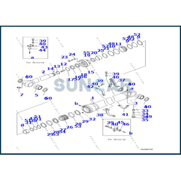 707-99-47080 7079947080 Cylinder Seal Repair Kit For C-A-T E70B E307B E307C