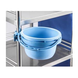 Three Shelf SS Medical Trolley , Hospital Linen Trolley Stainless Steel