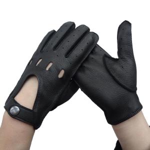 Wholesale high quality Deerskin Driving Machine Sewing Men leather gloves