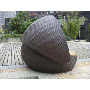 Indoor Office / Home Resin Wicker Daybed With Aluminium Frame