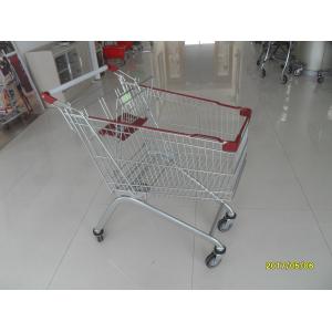 Custom Q195 Wire Shopping Trolley , Europe 125L Heavy Duty Shopping Cart